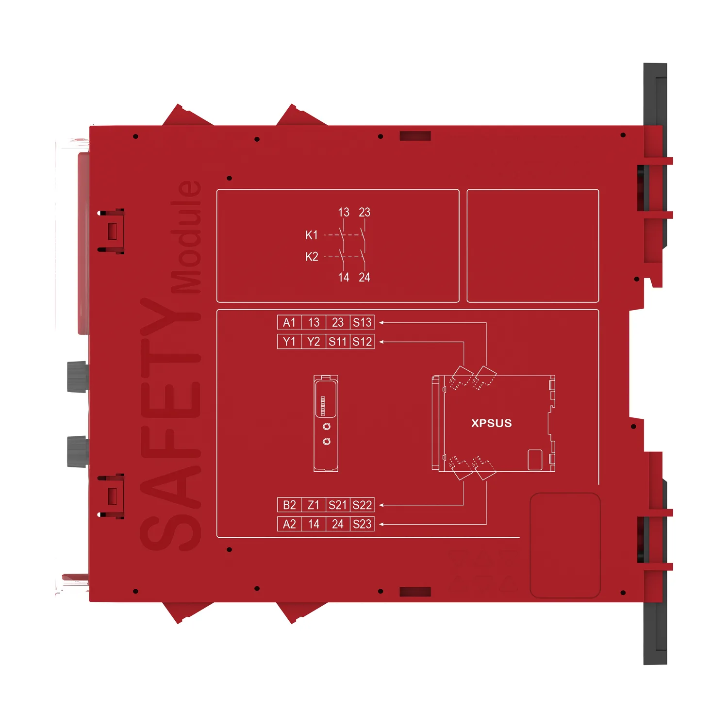 XPSUS12AP - E-stop, ışık bariyeri, two-hand kontrol, kenar algılama, 2 güvenli giriş, 2NA, 24V AC/DC - 2