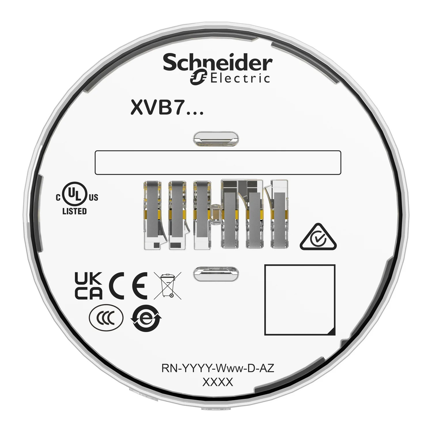 Leuchtelement, Harmony XVB7, modular, 70mm, Multicolor-LED, 24V ACDC, 8 Farben, 4 Lichtmuster, Dip-Schalter - 3