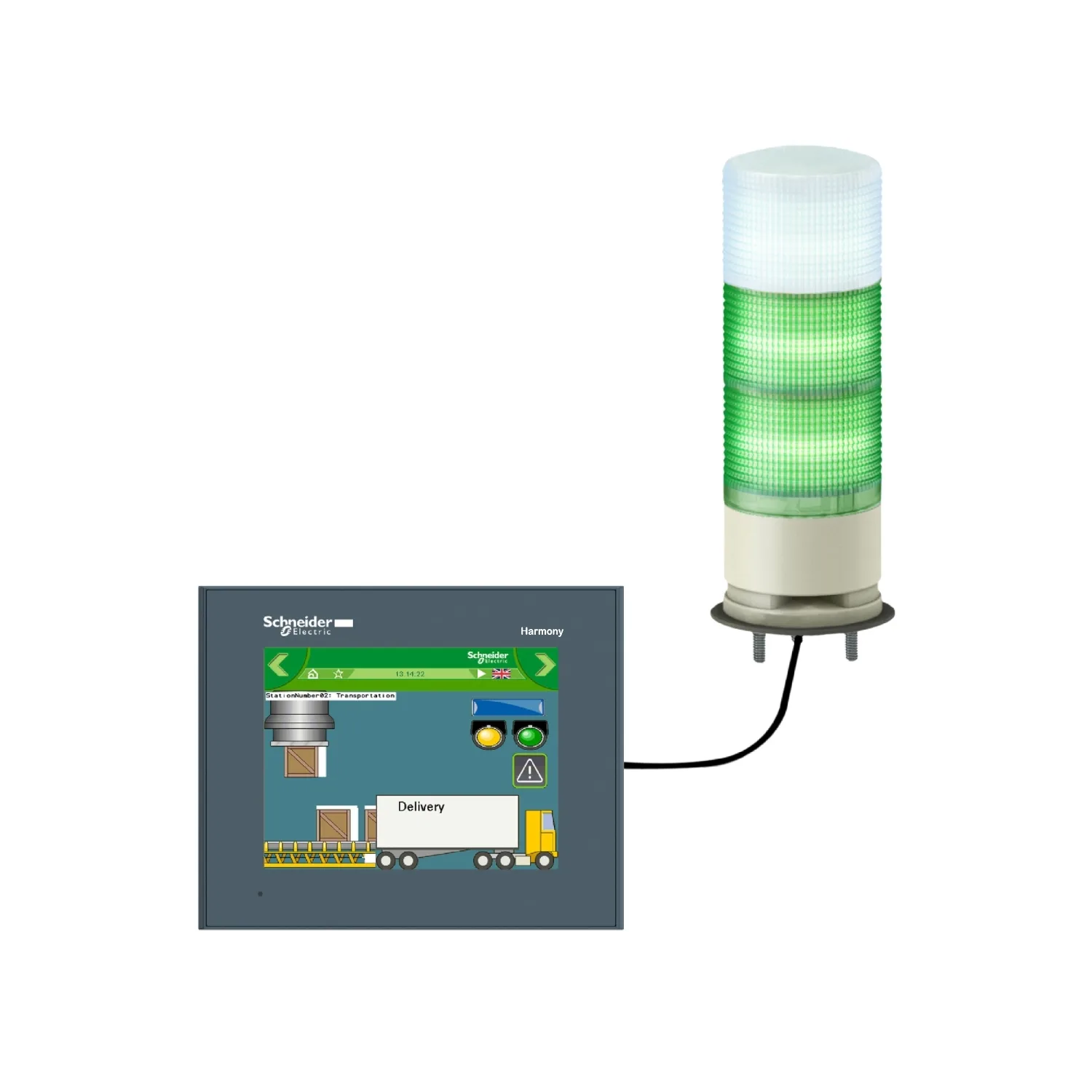 Schneider XVGU3SWV - USB Işıklı kolon, direct mount