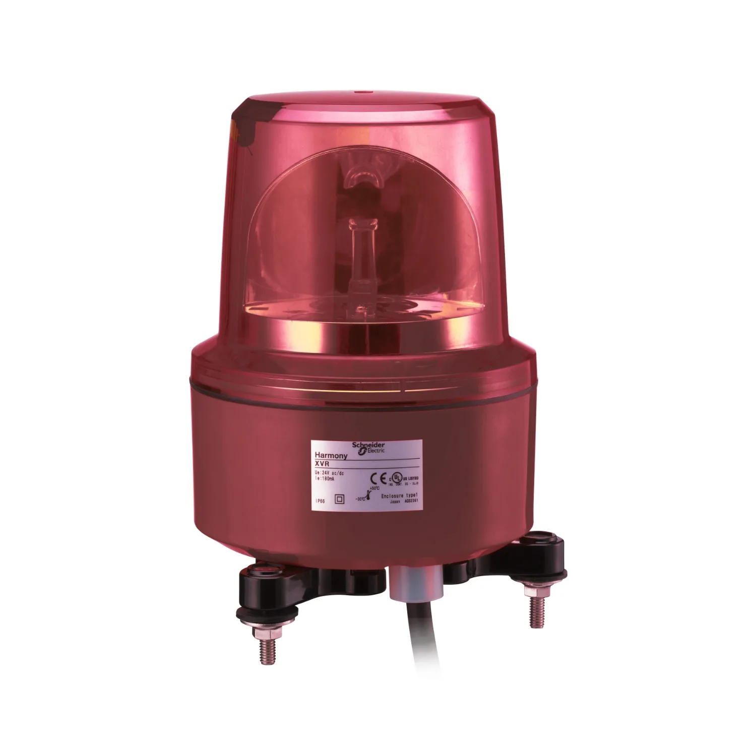 Schneider XVR13B04L - 130 mm Döner Aynalı Kırmızı 24VAC/DC IP67