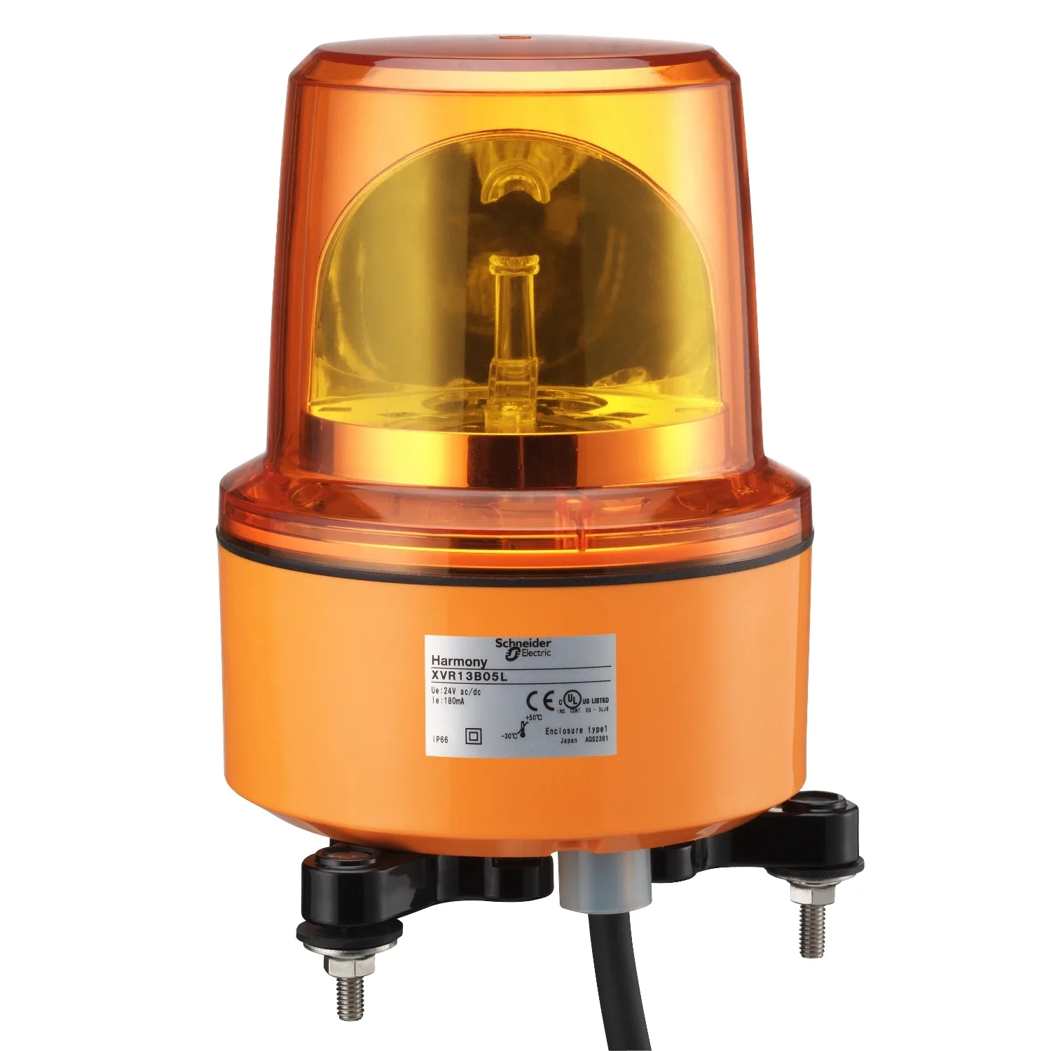 Schneider XVR13B05L - İkaz lambası: aydınlatma; döner lamba; turuncu; Harmony XVR; 24VDC