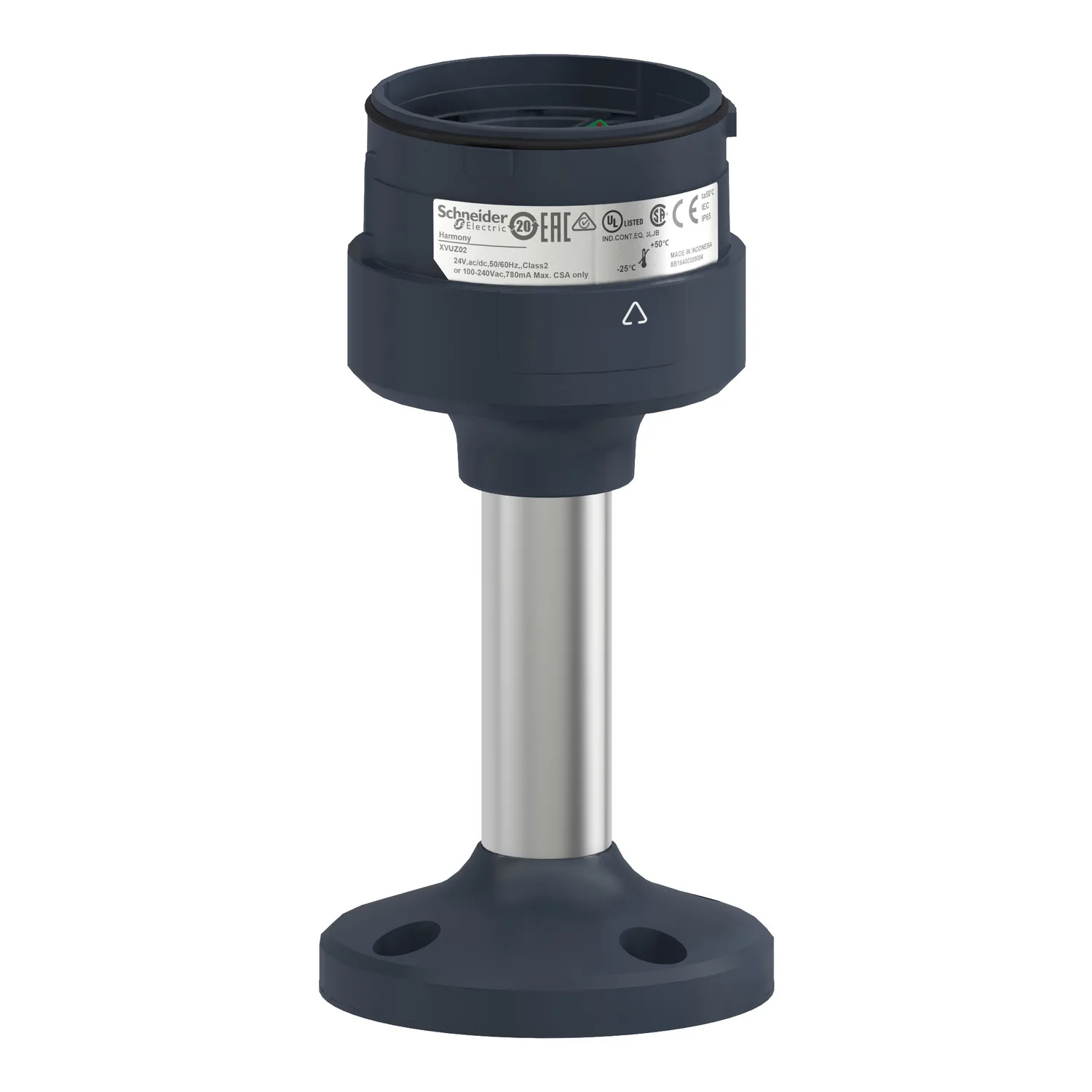 Vertikale Halterung; schwarz; IP65; Ø60mm; -25÷50°C; Signalampel - 3