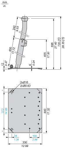 2-hand control station; XY2SB; No.of butt: 3; mushroom; IP65 - 3