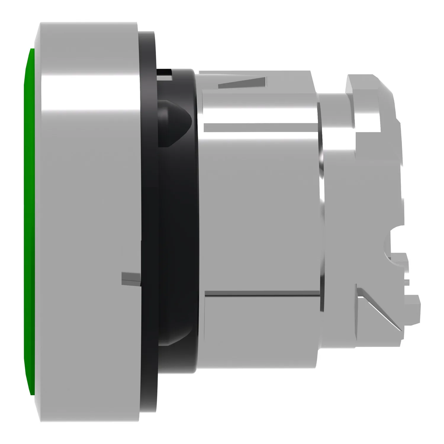 Schalter: Druck; 22mm; Stab.Pos: 1; grün; Fehlen; IP66; flach; Pos: 2 - 4