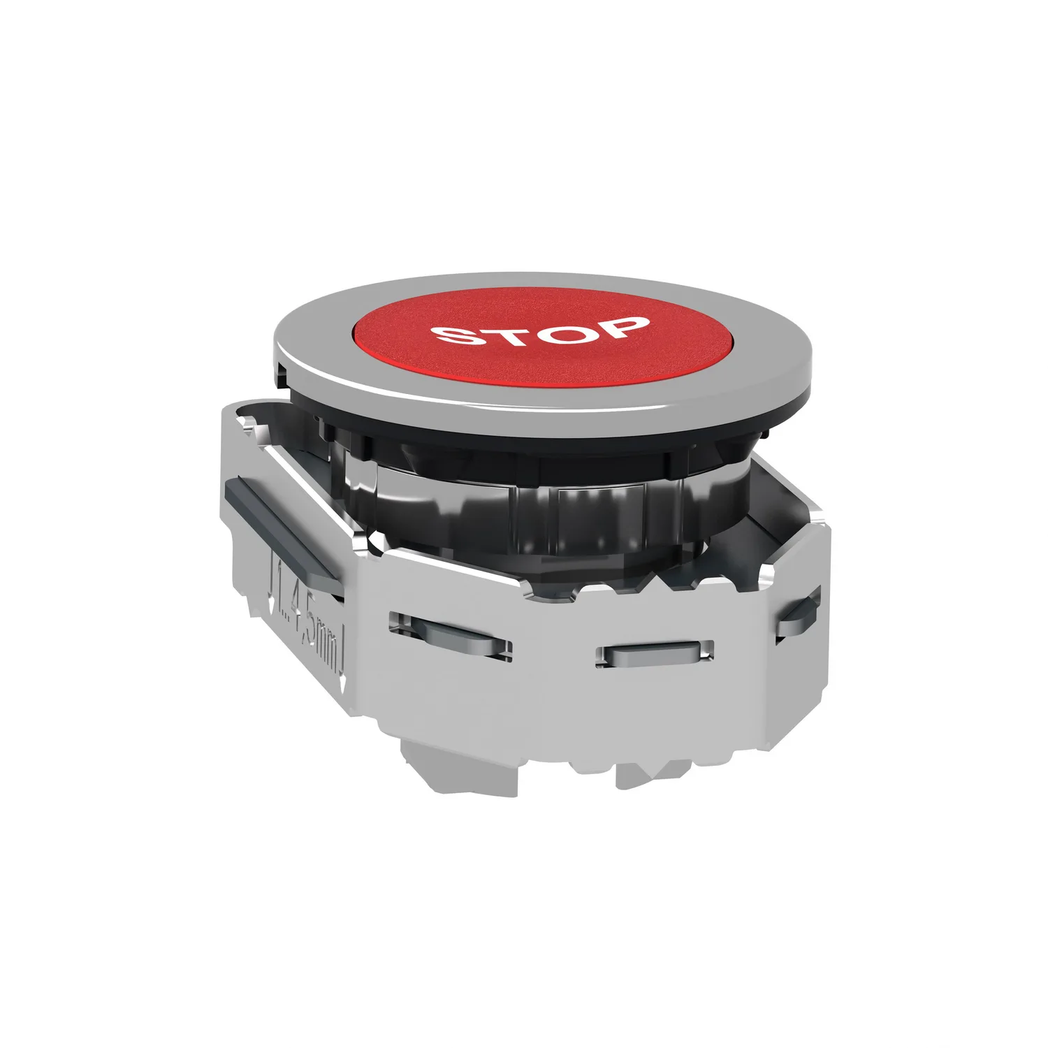 Drucktaster, Frontelement, Harmony XB4F, Metall, 30mm, rot, beschriftet STOP, tastend - 6