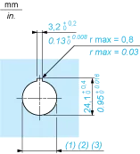 Şalter: basmalı; 22mm; Sabit poz: 1; beyaz; yok; IP66; düz - 4