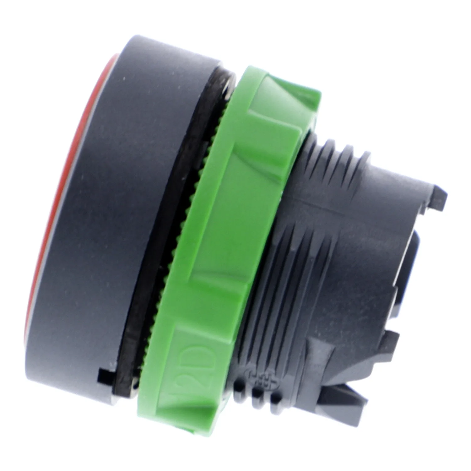 Schalter: Druck; 22mm; Stab.Pos: 1; rot; Fehlen; IP66; flach; Pos: 2 - 2
