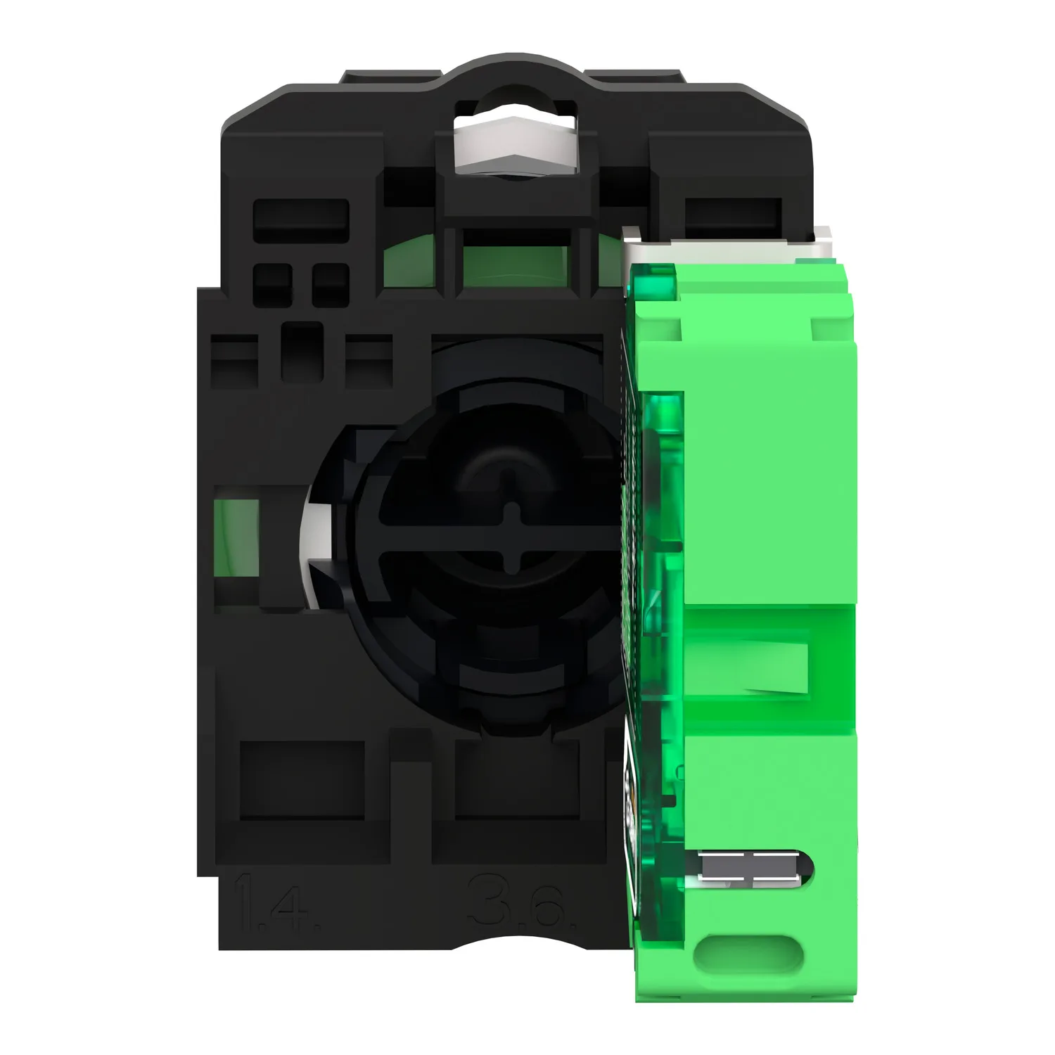 Switch: push-button; 22mm; Stabl.pos: 1; green; none; IP66; flat - 4