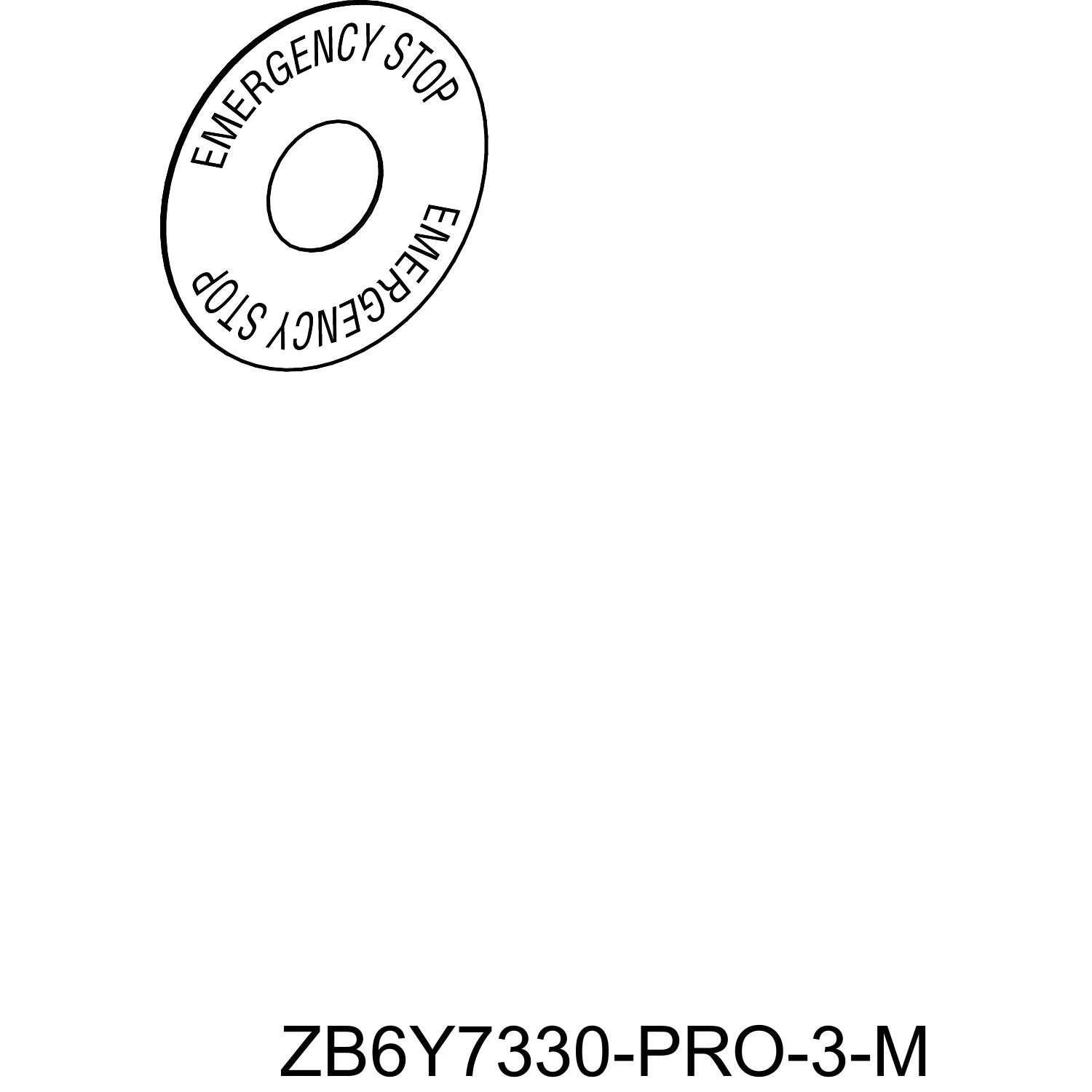 Schneider ZB6Y7330 - Uyarı levhası; 16mm; Harmony XB6