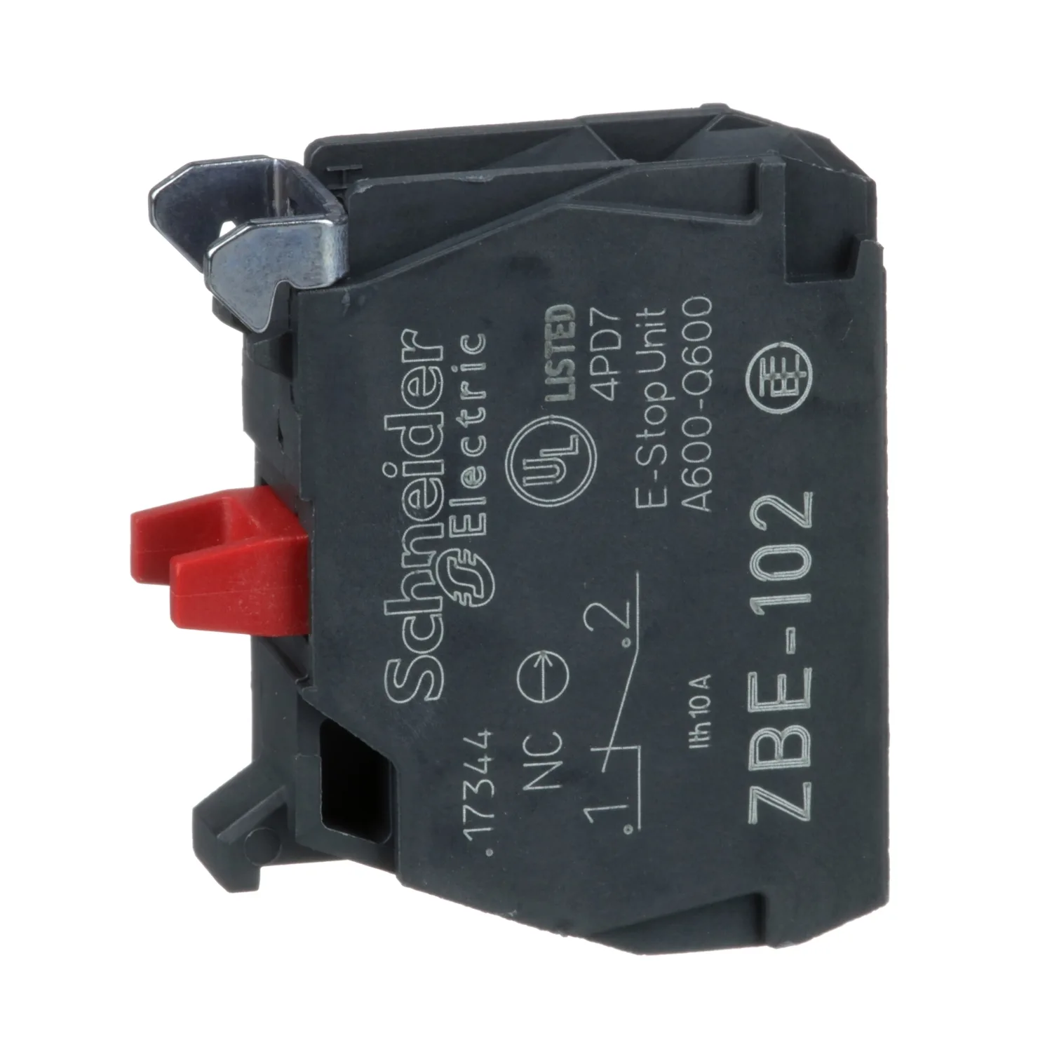 Schneider ZBE102 - Kontaktelement; 22mm; Harmony XB4; für Frontelement; Kontakte: NC