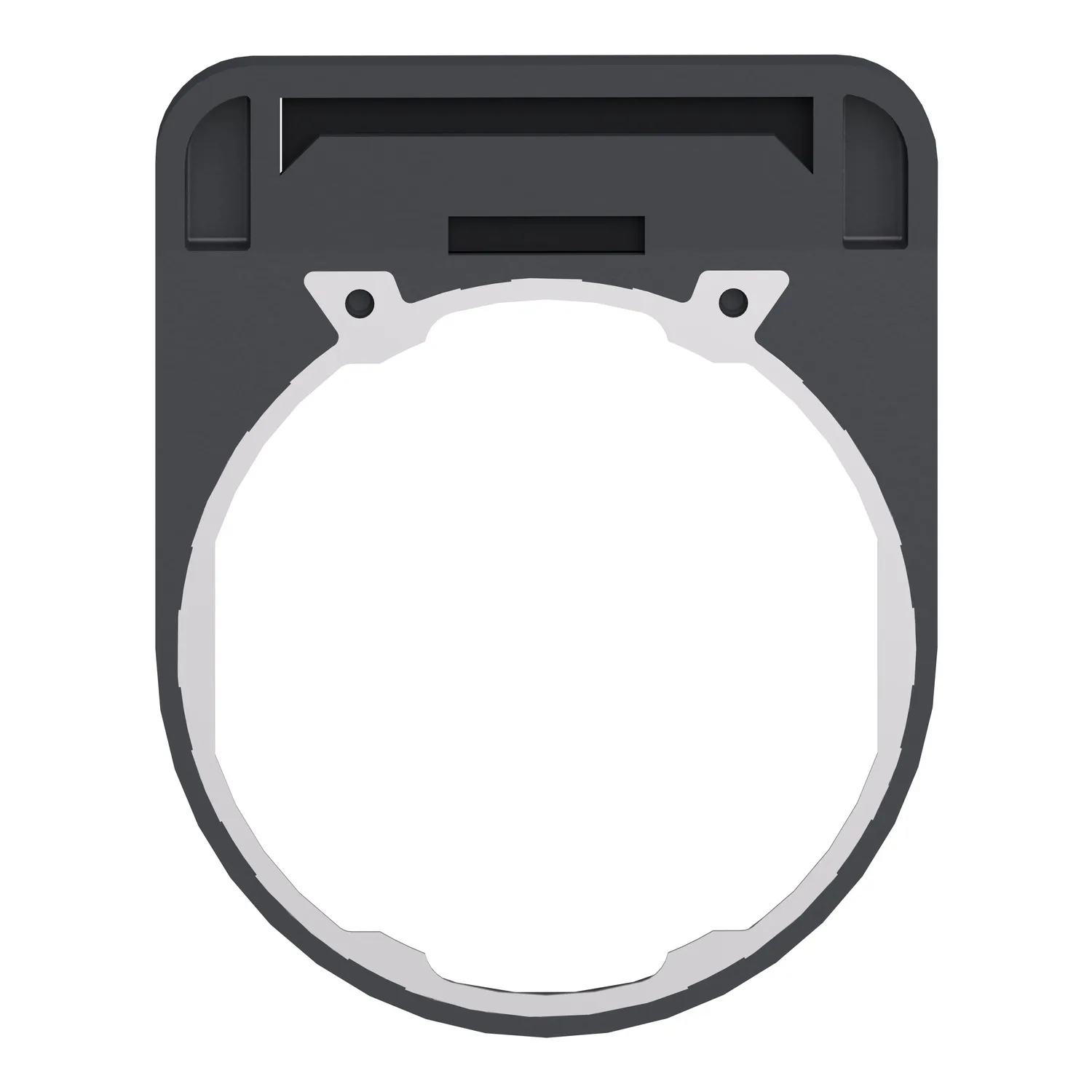 Schildträger 30x40mm, Schild schwarz rot, für Flush 30mm - 4