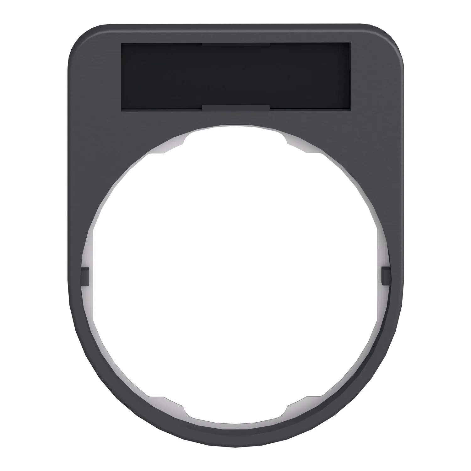 Schildträger 30x40mm, Schild schwarz rot, für Flush 30mm - 6