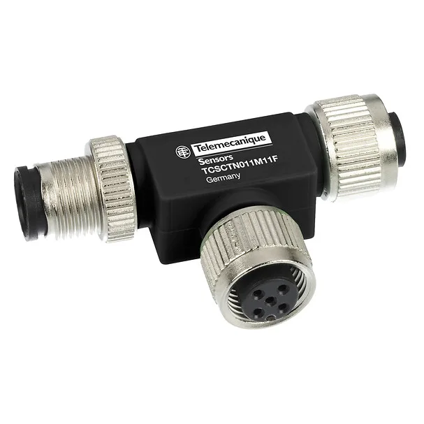 Telemecanique Sensors TCSCTN011M11F - TCSCTN011M11F - M12 NETWORK TEE RS485 CAN OPEN