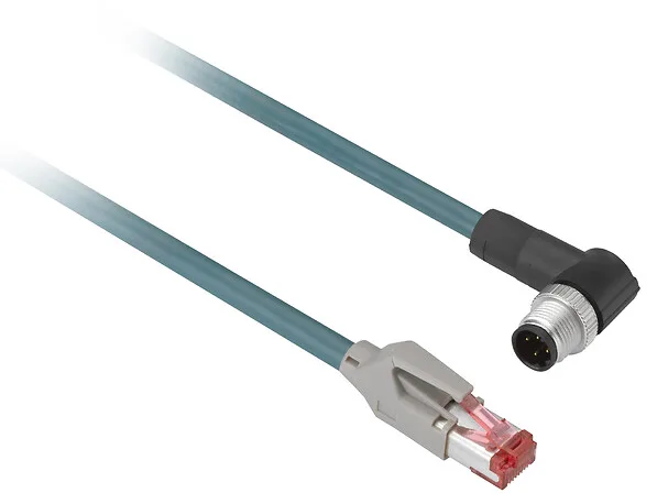 Telemecanique Sensors XGSZ22E4510 - XGSZ22E4510 - JUMPER ETHERNET M12/RJ45 STRAIGHT/ELBOWE