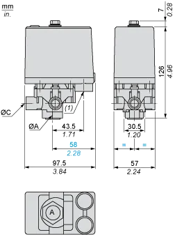 Druckschalter, XMA, Druckbereich 25 bar, einstellbare Skala, 1CO, 2 Schwellenwerte - 2