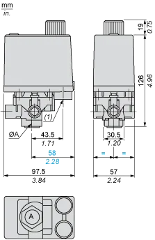Pressure switch, XMP, pressure range 25 bar, adjustable scale, 2NC, G 1/4 female, 2 thresholds - 2