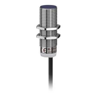 Telemecanique Sensors XS118BLPBL2 - Endüktif sensör, XS1, M18, pirinç, Sn 5 mm, PNP, NK, kablo 2 m, L 53 mm, 12...24 V DC, düz, 3 telli