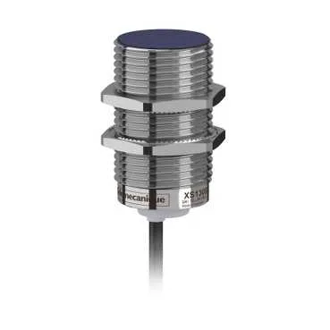 Telemecanique Sensors XS130BLPBL2 - Capteur inductif, XS1, M30, laiton, Sn 10 mm, PNP, NC, câble 2 m, L 57 mm, 12...24 V CC, noyable, 3 fils
