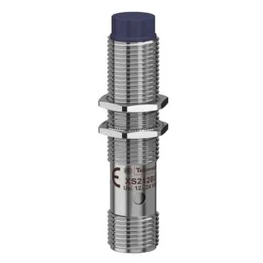 Telemecanique Sensors XS212BLNAM12 - Inductive sensor, XS2, M12, brass, Sn 4 mm, NPN, NO, M12 connector, L55 mm, 12...24 VDC, non-flush, 3 wires