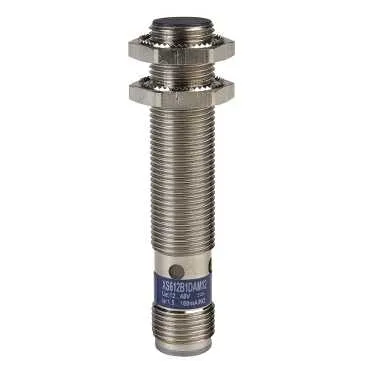 Telemecanique Sensors XS612B4NAM12 - Endüktif sensör, XS6, M12, pirinç, Sn 7 mm, NPN, NA, M12 konnektör, L66 mm, 12...48 VDC, gömme olmayan, 3 telli
