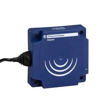 Telemecanique Sensors XS7D1A1PAL2 - Induktiver Sensor, XS7, 80x80x26 mm, PBT, Sn 40 mm, PNP, NO, Kabel 2 m, Form D flach, 12...24 VDC