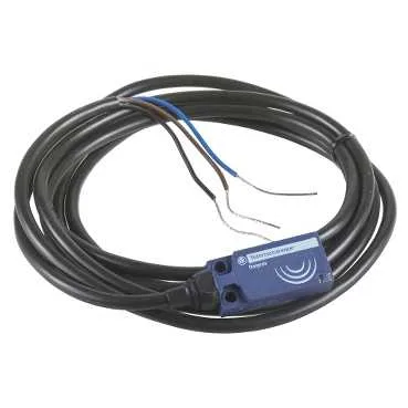 Telemecanique Sensors XS7F1A1NAL2 - Induktiver Sensor, XS, 15x32x8 mm, PBT, Sn 5 mm, NPN, NO, Kabel 2 m, Form F flach, 12...24 VDC