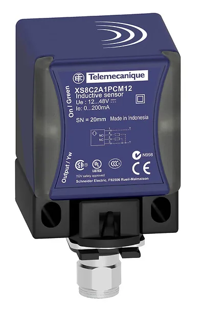 Telemecanique Sensors XS8C2A4NCM12 - INDUCTIVE SENSOR CUBIQ 40X40X70 12 48V D