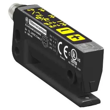 Telemecanique Sensors XUVE04M3PSNM8 - Fotoelektrik etiket çatal sensörü XUV, 24 V, PNP, NO/NC, M8, etiket algılama