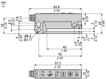 Optoelektronischer Gabelsensor XUV, 24 V, PNP, NO/NC, M8, Etikettenerkennung - 2