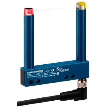 Telemecanique Sensors XUVR0608PANM8 - Fotoelektrik çatal sensör XUV, açıklık 80x60 mm, 12...24 VDC, PNP, NA, M8, optimum