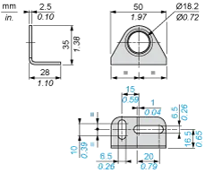 Optoelektronischer Montagebügel XUZ, Ø 18 mm, Edelstahl - 2