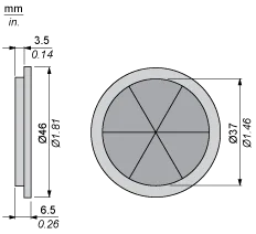 Fotoelektrik reflektör XUZ, Ø 39 mm - 2