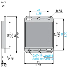 Fotoelektrik reflektör XUZ, 50 x 50 mm - 2
