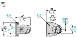 Photoelectric mounting kit XUZ, 3D fixing kit, ball joint mounted fixing bracket, XUM - 2