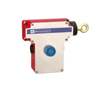 Telemecanique Sensors XY2CE1A250 - Kilitlemeli acil durdurma halat çekmeli anahtar XY2CE, RH tarafı, 1NC+1NO, körüklü buton, kablo 50 m