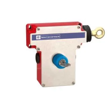 Telemecanique Sensors XY2CE1A450 - Mandallı acil stop ip çekme şalteri XY2CE, RH, 1NC+1NO, anahtarlı serbest bırakma basma butonu, kablo 50 m