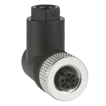 Telemecanique Sensors XZCC12FCM40B - Konnektör XZ, dirsekli dişi, M12, 4 pinli, Pg7 kablo rakoru