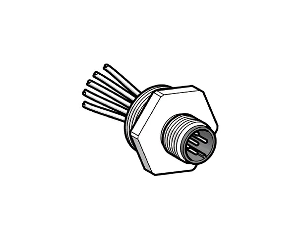 Telemecanique Sensors XZCE13M125M - 4 WIRES METAL M12/PG13 SOCKET