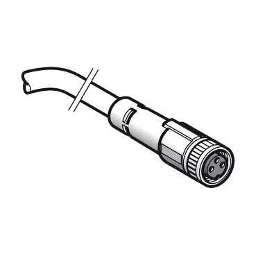 Telemecanique Sensors XZCP0566L5 - Önceden kablolanmış konnektör XZ, düz dişi, M8, 3-pin, PUR kablo, 5 m