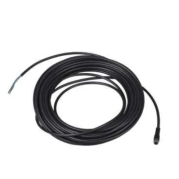 Telemecanique Sensors XZCP0941L2 - Önceden kablolanmış konnektör XZ, düz dişi, M8, 4-pin, PUR kablo, 2 m