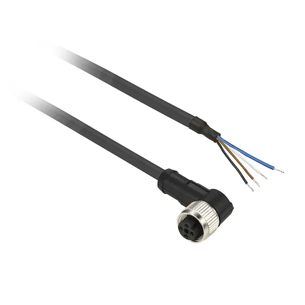 Telemecanique Sensors XZCP1041L10 - XZCP1041L10 - FEMALE, M8, 4PIN, ELBOWED PREWIRED CONNE