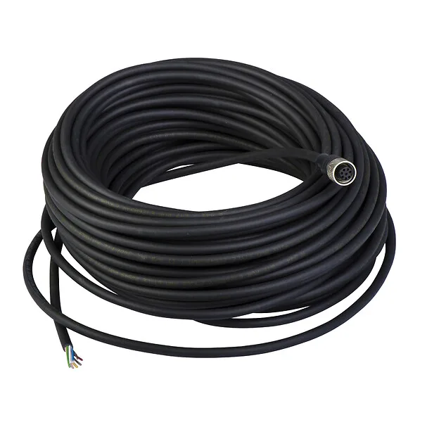 Telemecanique Sensors XZCP29P11L25 - XZCP29P11L25 - ConM12 PUR Fem Straight 8P 25M Pre-Wired