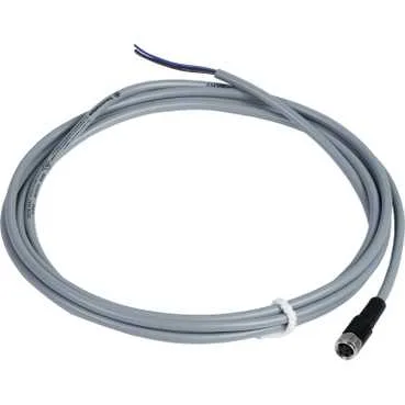 Telemecanique Sensors XZCPV0566L2 - Önceden kablolanmış konnektör XZ, düz dişi, M8, 3-pin, PVC kablo, 2 m