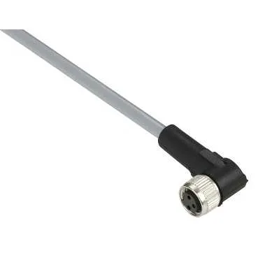 Telemecanique Sensors XZCPV0666L5 - Önceden kablolanmış konnektör XZ, dirsekli dişi, M8, 3-pin, PVC kablo, 5 m