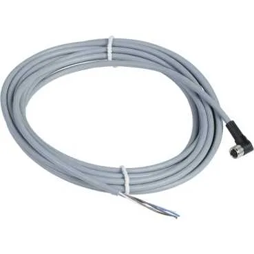 Telemecanique Sensors XZCPV1041L5 - Önceden kablolanmış konnektör XZ, dirsekli dişi, M8, 4-pin, PVC kablo, 5 m