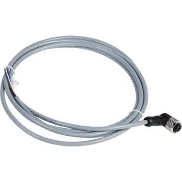 Telemecanique Sensors XZCPV1241L5 - Önceden kablolanmış konnektör XZ, dirsekli dişi, M12, 4-pin, PVC kablo, 5 m