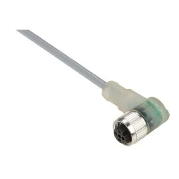 Telemecanique Sensors XZCPV1340L2 - Önceden kablolanmış konnektör XZ, dirsekli dişi, M12, 3-pin, PVC kablo, 2 m, PNP LED
