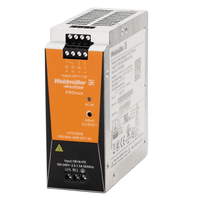 Weidmuller 1478120000 - Power supply: switching; for DIN rail; 180W; 24VDC; Uout: 24V; 7.5A