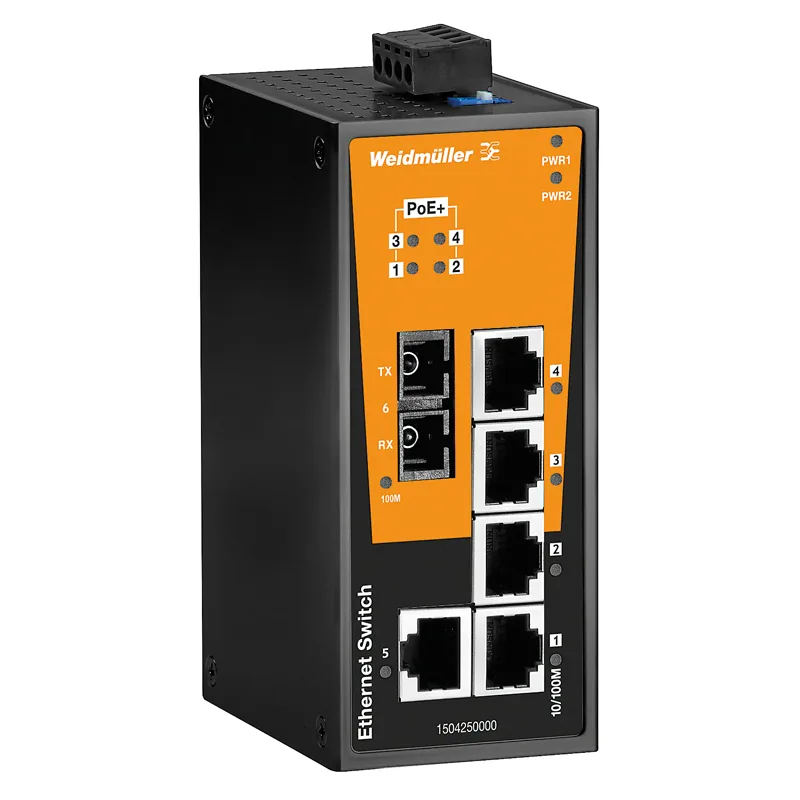 Weidmuller 1504250000 - 1504250000 - IE-SW-BL06-1TX-4POE-1SC